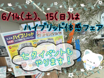 今週末に「ハイブリッド体感フェア」開催します！！